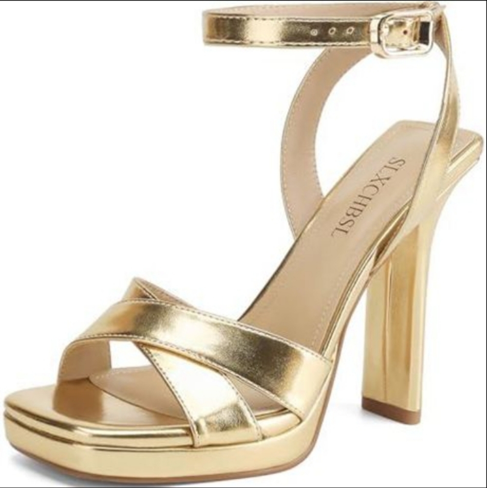 Gold Women's Platform Sandals